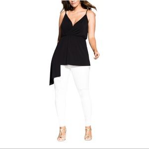 City Chic Plus Size Asymmetrical Surplice Top